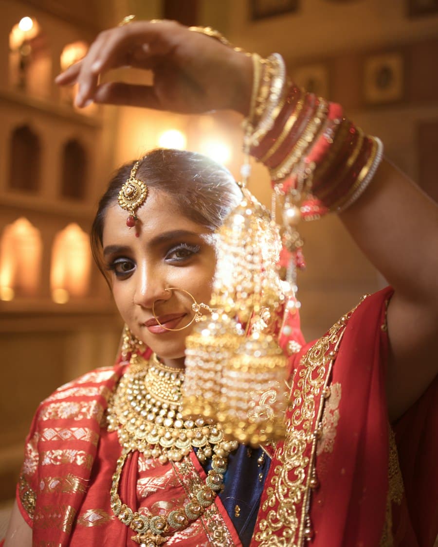 Blush Pink Sequin Bridal Lehenga Choli