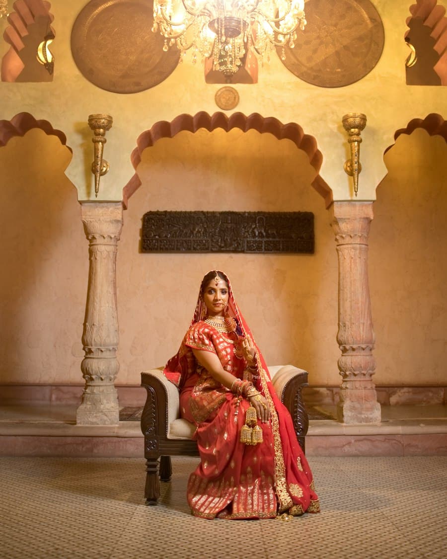 Ivory and Gold Hand Embroidered Bridal Lehenga Choli