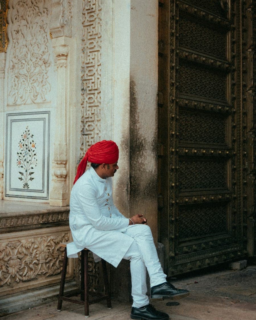 Orange Bandhani Marwada Set
